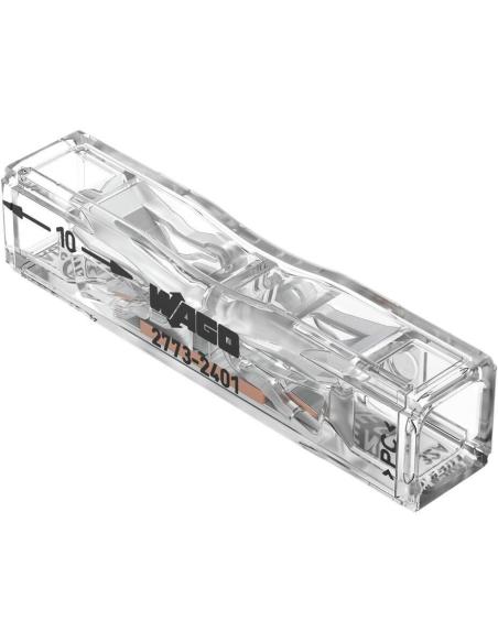 Szybkozłączka przelotowa uniwersalna LINKA/DRUT 2x 0,2-4mm2 WAGO 2773-2401 (Paczka 100szt.)