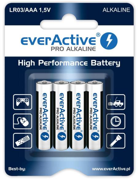 Bateria LR03 (AAA) everActive Pro Alcaline (blister 4 szt.)