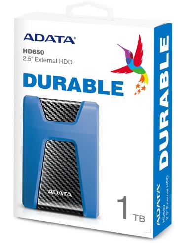 Adata DashDrive Durable HD650 1TB 2.5'' USB3.1 Niebieski