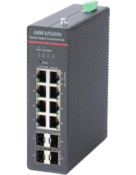 Switch Hikvision DS-3T1512HP-SI-8P4FKIT(240W) LinkVu