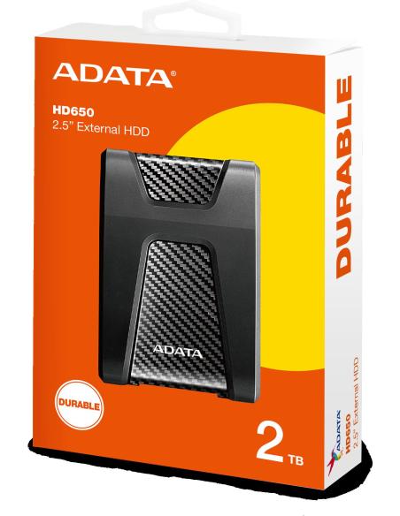 Adata DashDrive Durable HD650 2TB 2.5'' USB3.1 Czarny