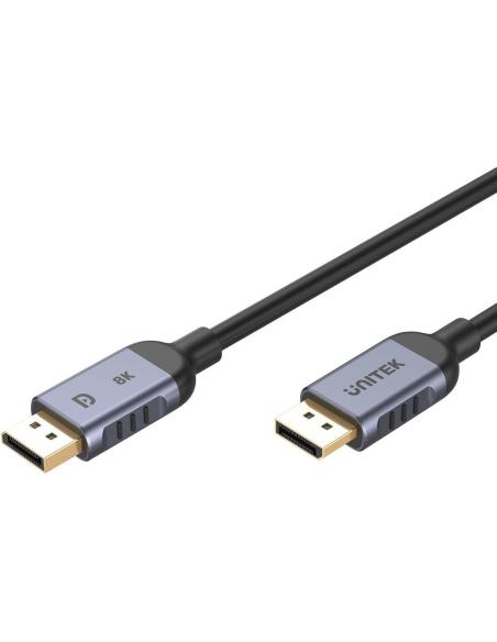 Kabel DisplayPort Unitek 1.4 8k 60hz, 4k 240hz, HDR, HDCP 2.3, DSC 1.2, 2m