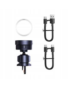 UCHWYT SAMOCHODOWY ŁADOWARKA INDUKCYJNA Baseus MagPro BS-CW04 Qi 2.0 15W MagSafe NA KRATKĘ CZARNY 2