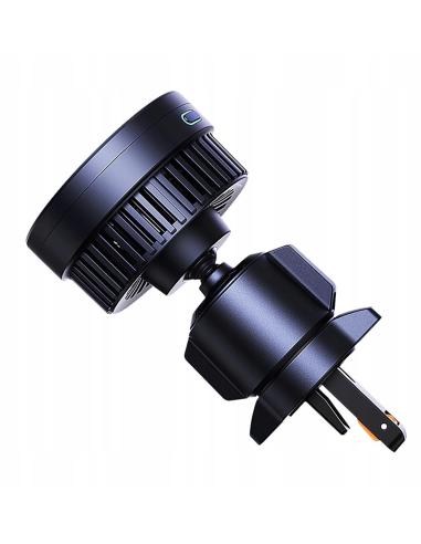 UCHWYT SAMOCHODOWY ŁADOWARKA INDUKCYJNA Baseus MagPro BS-CW04 Qi 2.0 15W MagSafe NA KRATKĘ CZARNY
