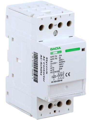 Stycznik modułowy HC 4P/25A, 4NO, 230V GACIA