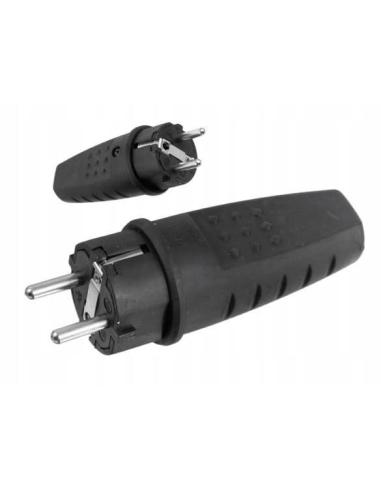 Wtyczka gumowa przenośna 250V, 16A, IP LUX PAWBOL D.3158L