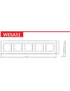 Ramka pięciokrotna VCX WESA LC-51 2