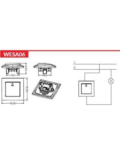 Przycisk dzwonkowy VCX WESA LC 06 Czarny 2