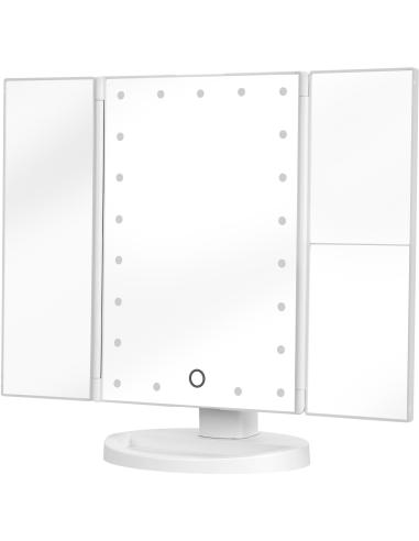 Lusterko do makijażu Humanas HS-ML04 z podświetleniem LED - biały