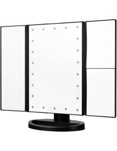 Lusterko do makijażu Humanas HS-ML04 z podświetleniem LED - czarny