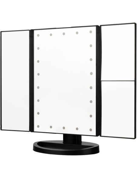 Lusterko do makijażu Humanas HS-ML04 z podświetleniem LED - czarny