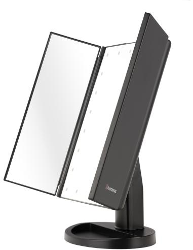 Lusterko do makijażu Humanas HS-ML04 z podświetleniem LED - czarny