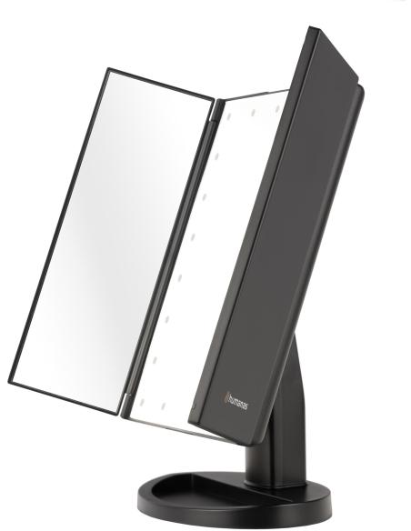 Lusterko do makijażu Humanas HS-ML04 z podświetleniem LED - czarny