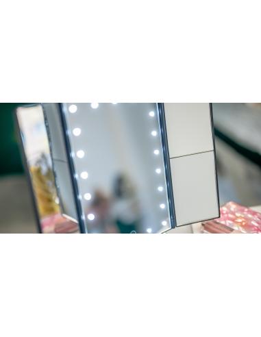 Lusterko do makijażu Humanas HS-ML04 z podświetleniem LED - czarny