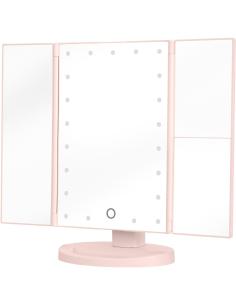 Lusterko do makijażu Humanas HS-ML04 z podświetleniem LED - różowy