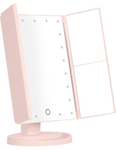 Lusterko do makijażu Humanas HS-ML04 z podświetleniem LED - różowy