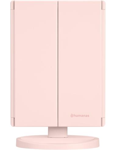 Lusterko do makijażu Humanas HS-ML04 z podświetleniem LED - różowy
