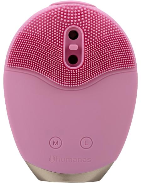 Szczoteczka soniczna do pielęgnacji twarzy Humanas Aura Foam - różowa