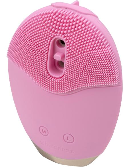 Szczoteczka soniczna do pielęgnacji twarzy Humanas Aura Foam - różowa