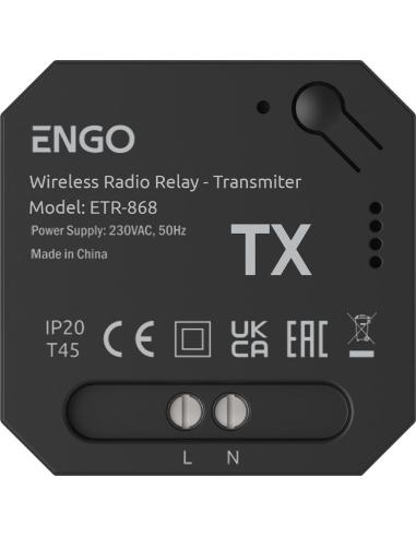 ENGO Controls ETR-868 - Przekaźnik bezprzewodowy EngoLink, sterowany radiowo, 868Mhz, 230V