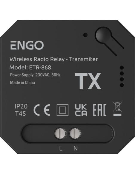 ENGO Controls ETR-868 - Przekaźnik bezprzewodowy EngoLink, sterowany radiowo, 868Mhz, 230V
