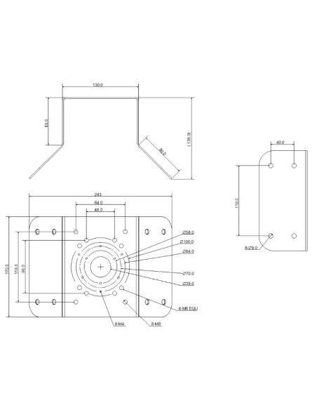 Uchwyt adapter narożny MT-P151