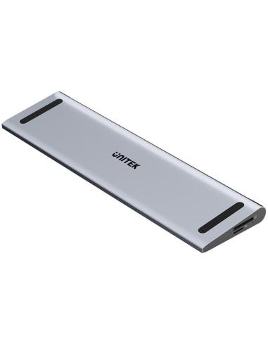 Unitek Stacja dokująca KVM z funkcją podstawki, potrójne wyjście 4K, USB-C, MST, HDMI 2.0