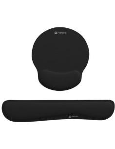 Podkładka pod mysz i nadgarstek Natec Chipmunk 2w1 zestaw ergonomiczny czarny