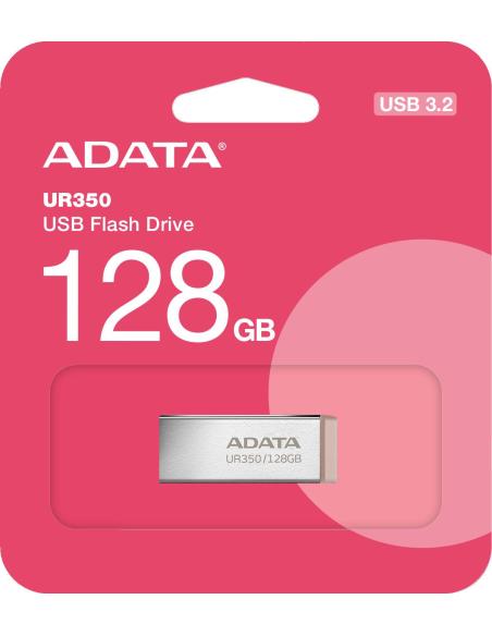 Adata Pendrive UR350 128GB USB3.2 Gen1 Metal brązowy