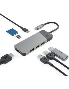 Hub USB 7w1 Green Cell Connect 3x USB-A 3.1 HDMI 4K 60Hz 1x USB-C PD 85W