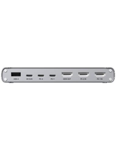 Przełącznik KVM Unitek USB-C 10Gbps z HDMI i transferem plików między systemami