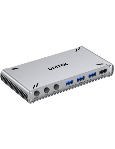 Przełącznik KVM Unitek USB-C 10Gbps z HDMI i transferem plików między systemami