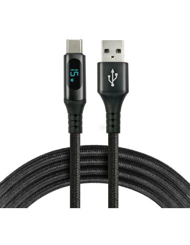 KABEL USB-A / USB-C LCD everActive CBB-1CBL 100cm 3A