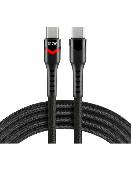 KABEL USB-C / USB-C LED RGB everActive CBB-2PDRS 200cm 48V 5A 240W