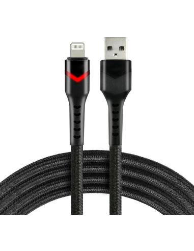 KABEL USB-A / Lightning Apple iPhone LED RGB everActive CBB-1IBR 100cm 2,4A