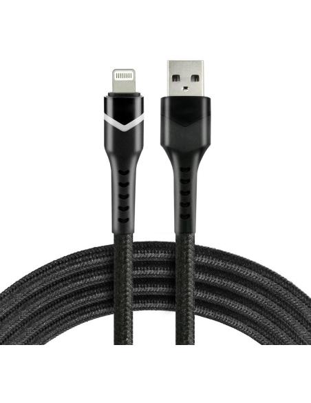 KABEL USB-A / Lightning Apple iPhone LED RGB everActive CBB-1IBR 100cm 2,4A