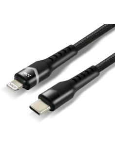 KABEL USB-C / Lightning Apple iPhone LED RGB everActive CBB-1CIR 100cm PD 27W 2