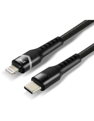 KABEL USB-C / Lightning Apple iPhone LED RGB everActive CBB-1CIR 100cm PD 27W