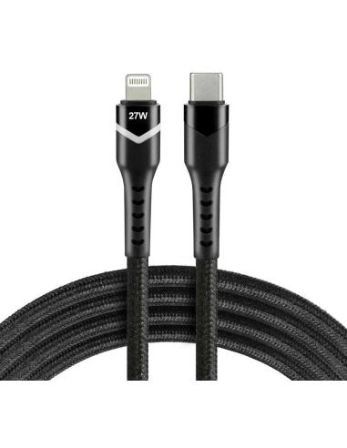KABEL USB-C / Lightning Apple iPhone LED RGB everActive CBB-1CIR 100cm PD 27W