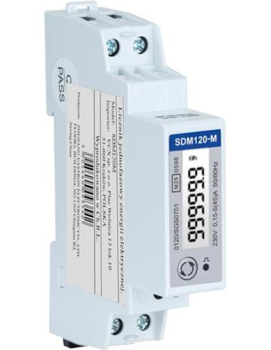 Licznik energii jednofazowy z Modbus dwukierunkowy VCX SDM120M (MID)