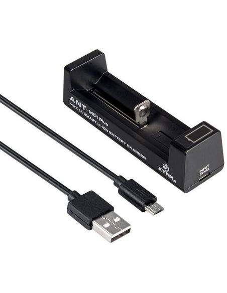 Ładowarka do akumulatorów cylindrycznych Li-ion 18650 Xtar ANT MC1 Plus micro USB-B