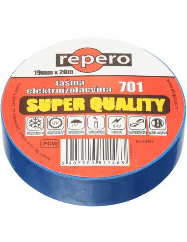 TAŚMA IZOLACYJNA REPERO 701 NIEBIESKA 19MMX20M