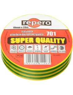 TAŚMA IZOLACYJNA REPERO 701 ŻÓŁTO-ZIELONA 19MMX20M
