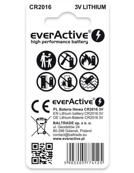 Bateria CR2016 everActive (blister 2 szt.)