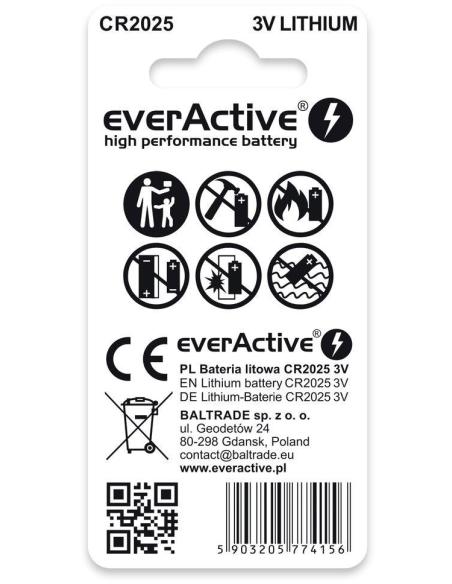Bateria CR2025 everActive (blister 2 szt.)