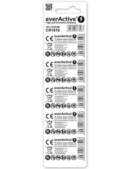 Bateria CR1616 everActive (blister 5 szt.)