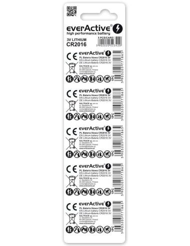 Bateria CR2016 everActive (blister 5 szt.)