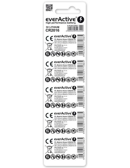 Bateria CR2016 everActive (blister 5 szt.)