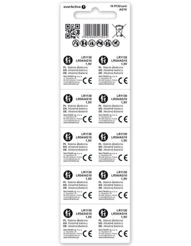 Bateria AG10 / G10 / LR54 / LR1130 everActive 1,5V (blister 10 szt.)