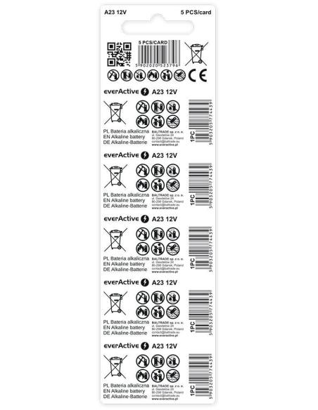 Bateria 23A / A23 / LRV08 everActive 12V (blister 5 szt.)